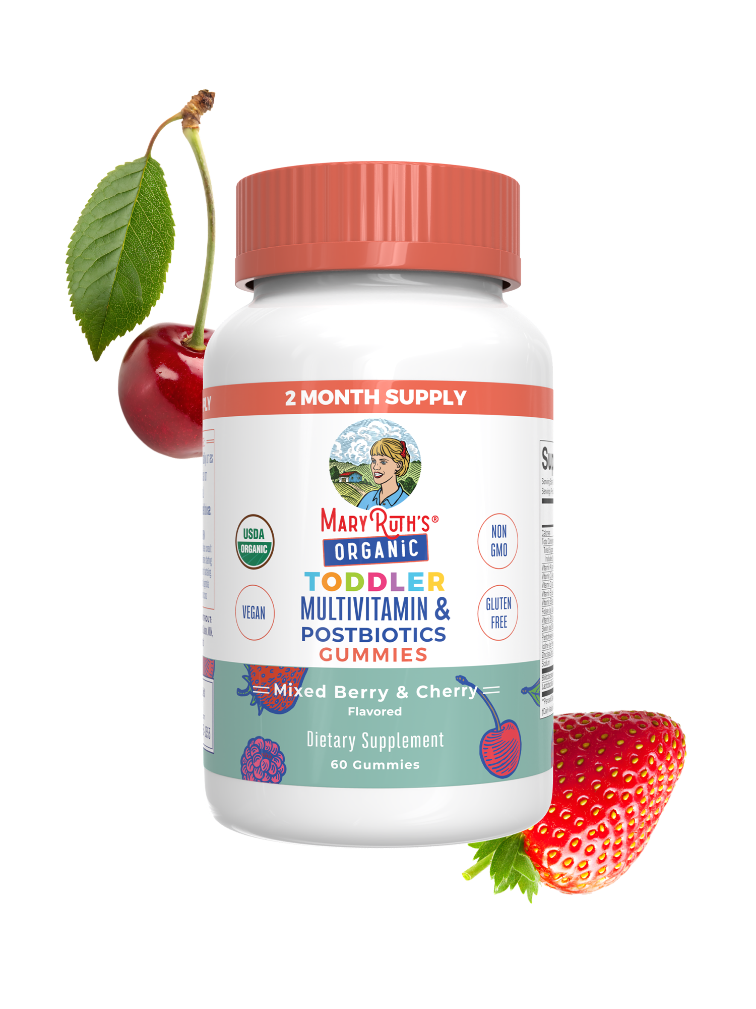 Organic Toddler Multivitamin + Postbiotics Gummies