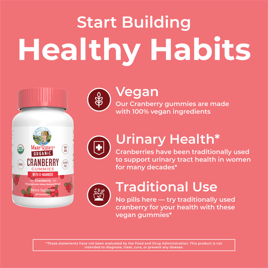 Organic Cranberry Gummies 60CT Cranberry Healthy Habits