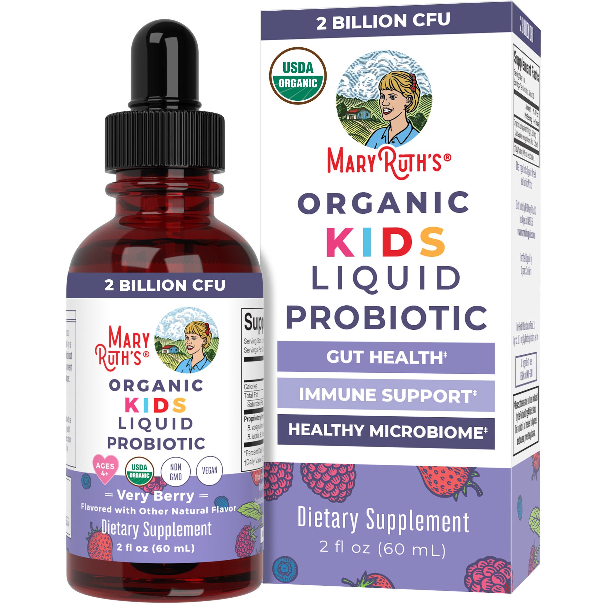 Organic Kids Liquid Probiotic 2oz Very Berry