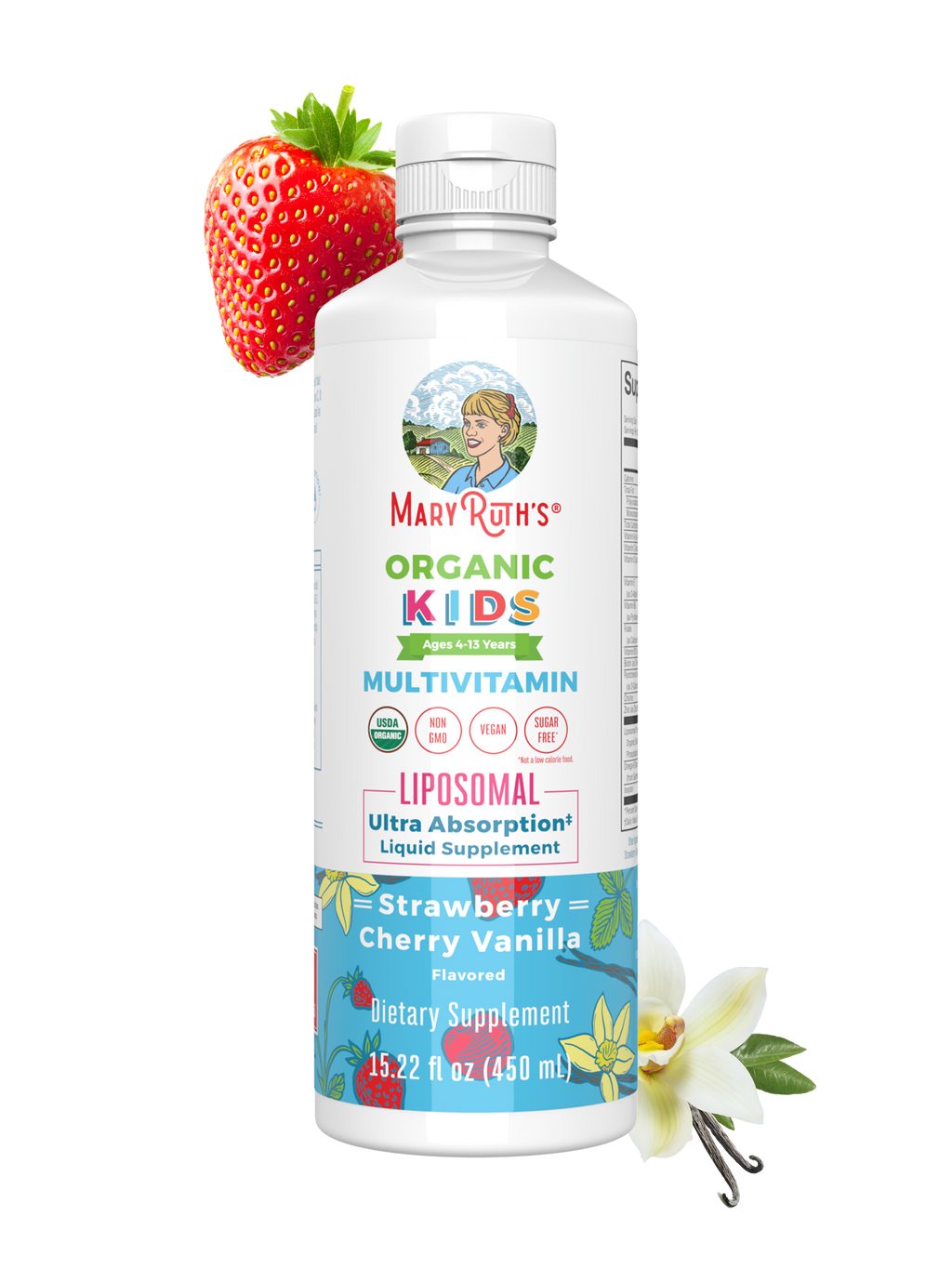 Organic Kids Multivitamin Liposomal 15oz Strawberry Cherry & Vanilla