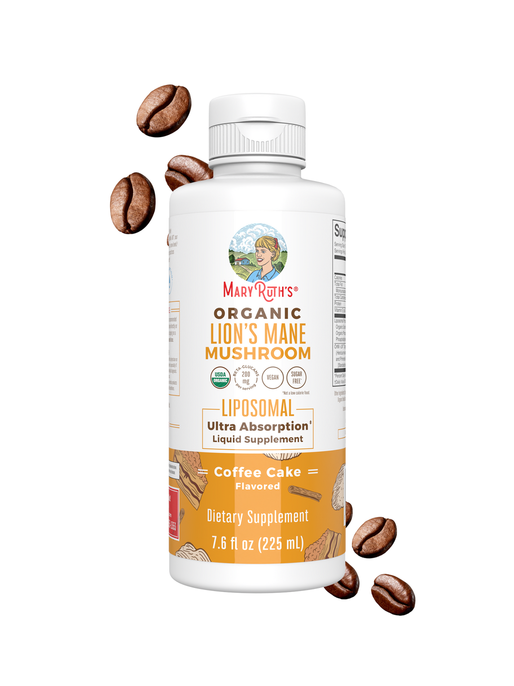 Organic Lion's Mane Liposomal 7oz Coffee Cake
