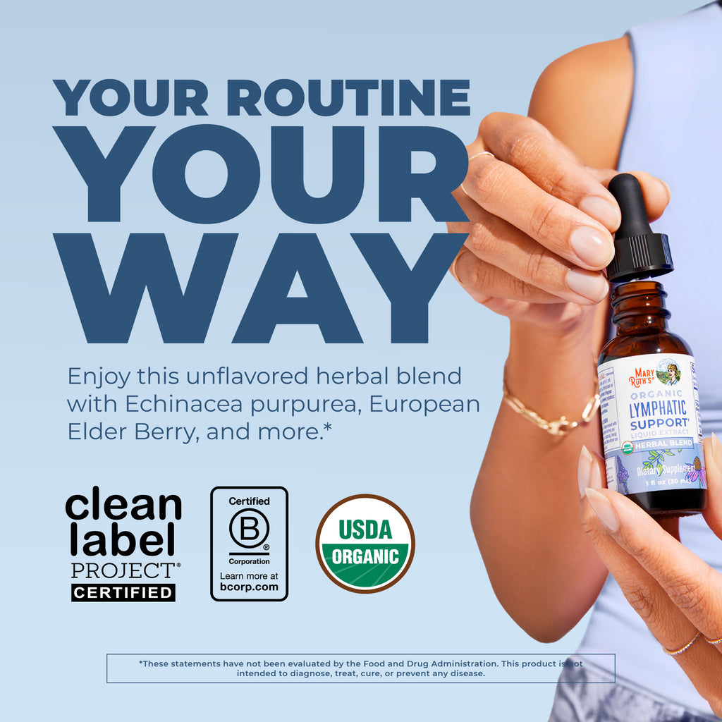 Organic Lymphatic Support Herbal Blend 1oz Unflavored Your routine your way