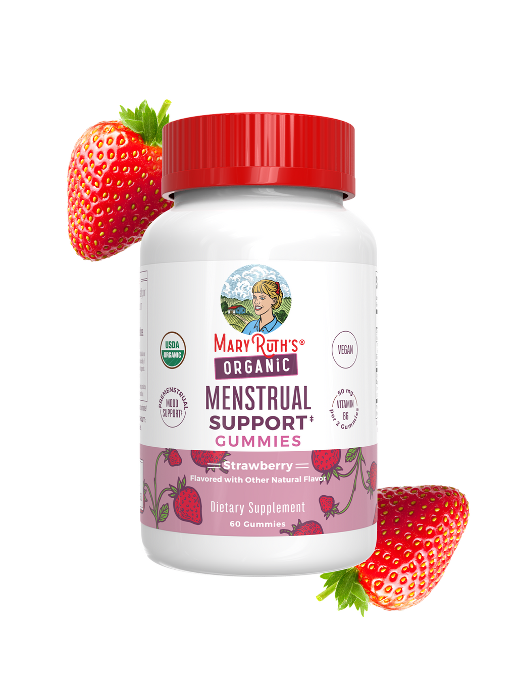 Organic Menstrual Support Gummies 60CT Strawberry