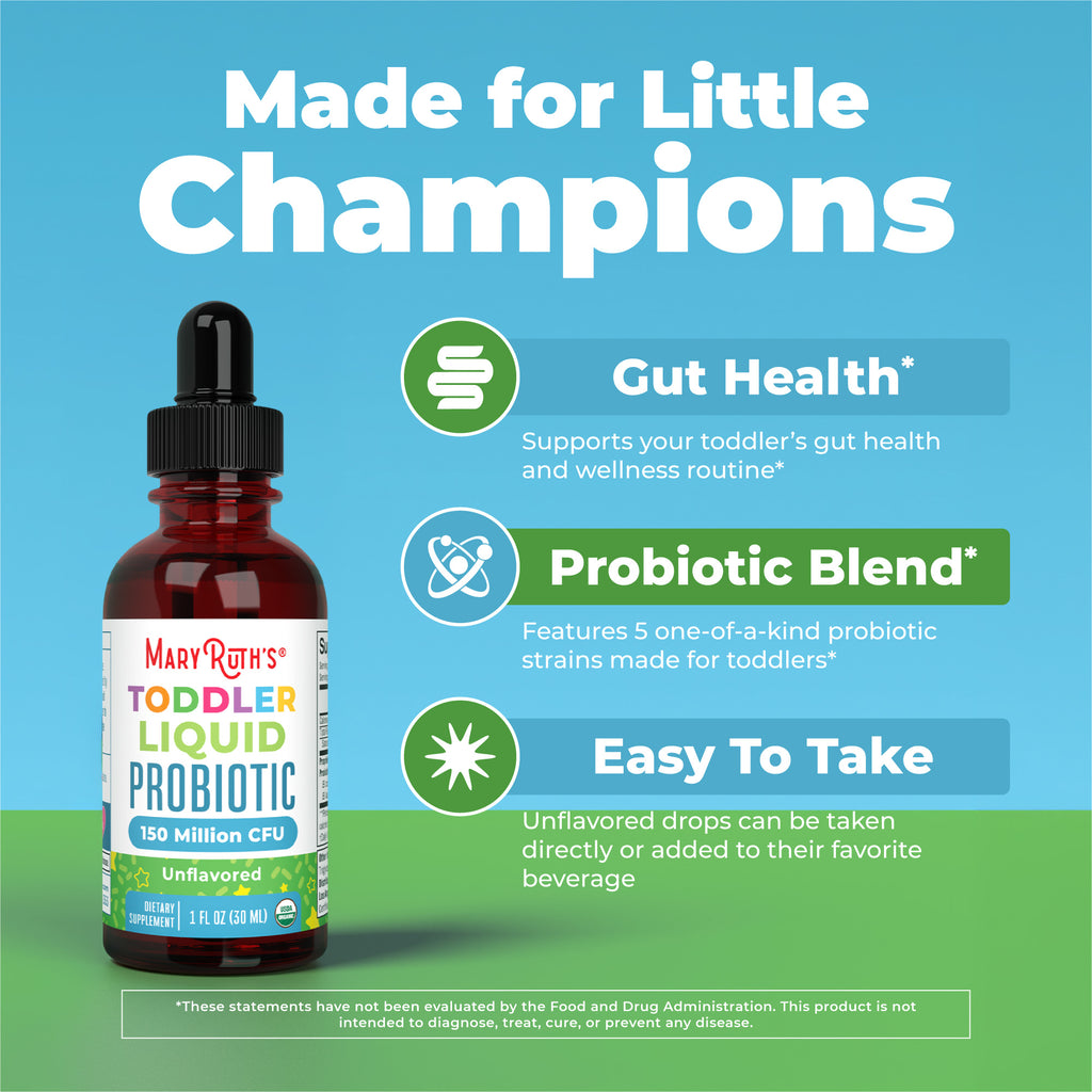Organic Toddler Liquid Probiotic 1oz Unflavored Great Flavor Benefits