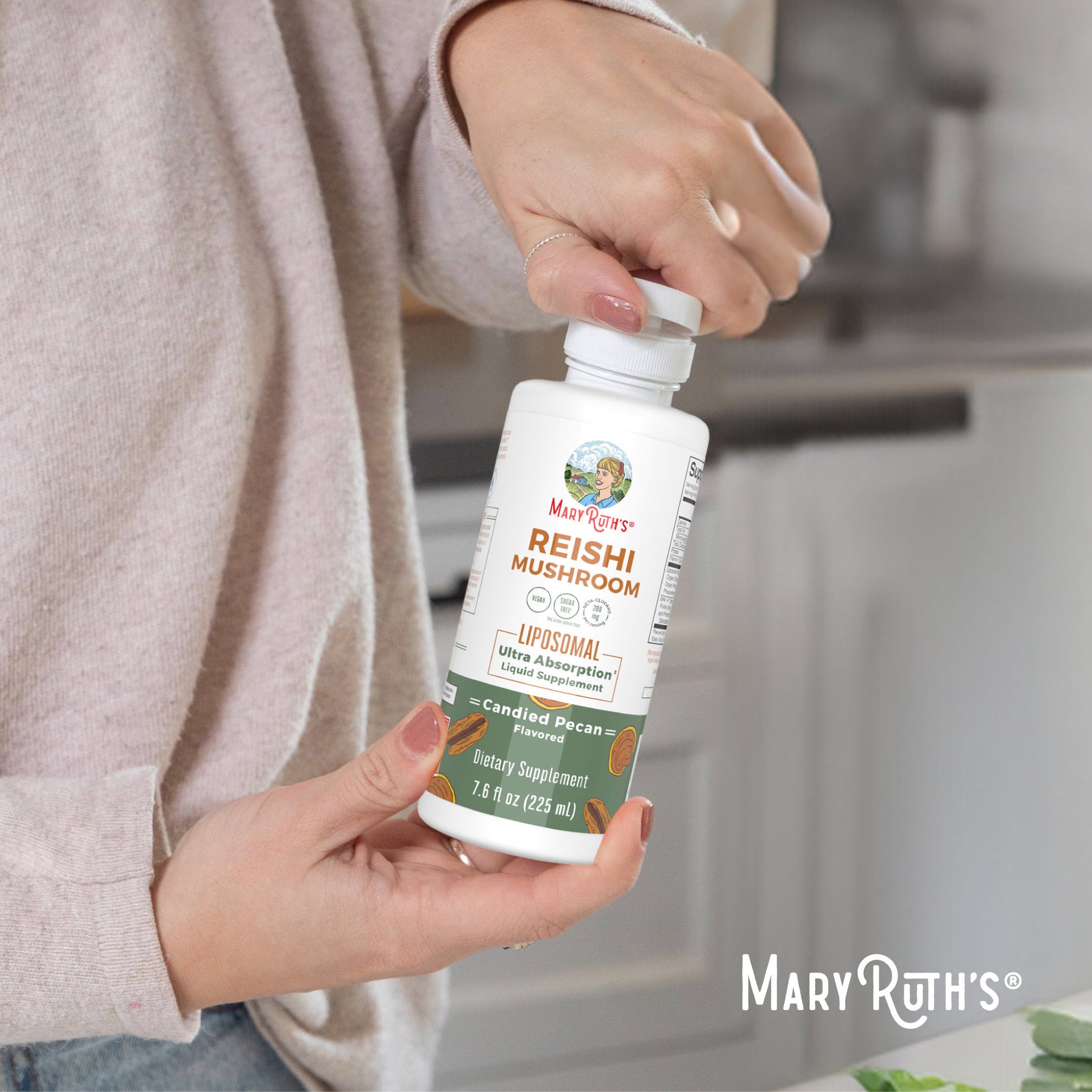 Reishi Mushroom Liposomal 7oz Candied Pecan Easy To Take