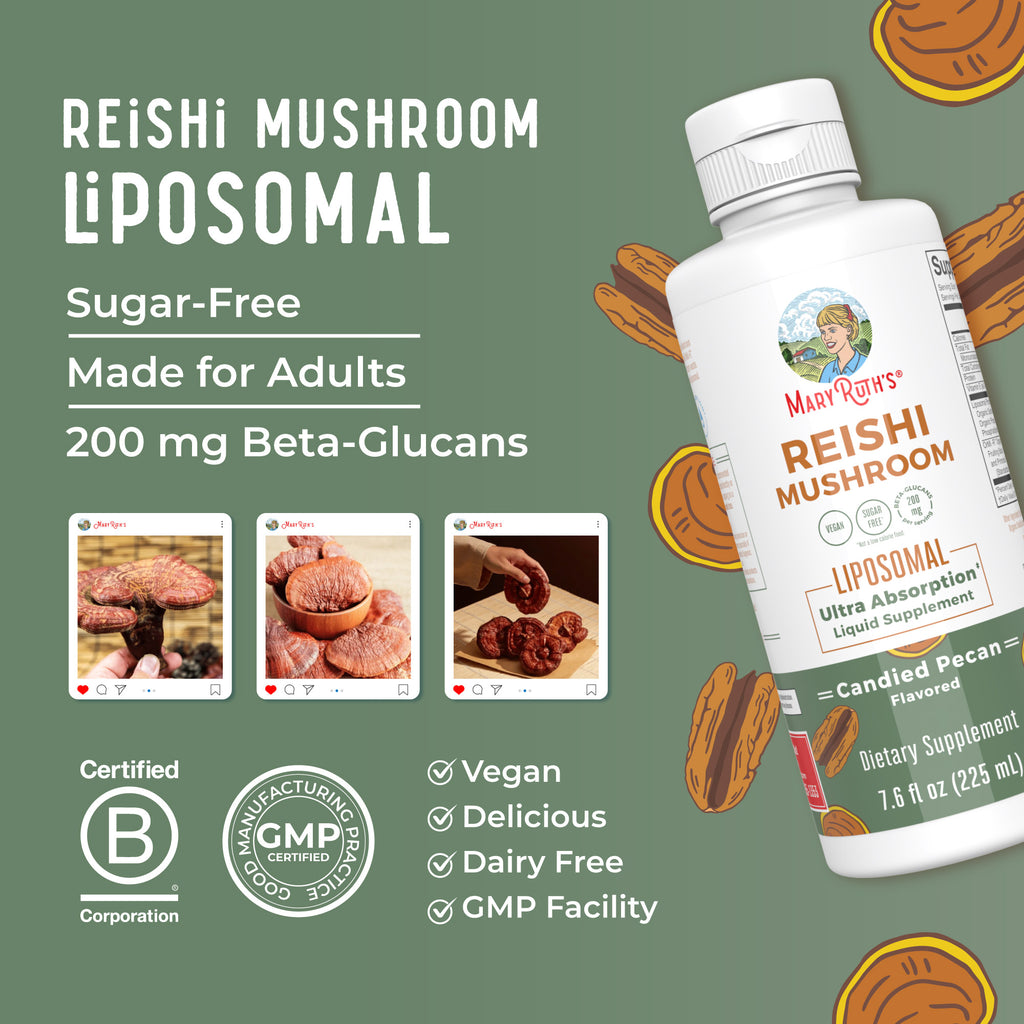 Reishi Mushroom Liposomal 7oz Candied Pecan Great Flavor Better Benefits