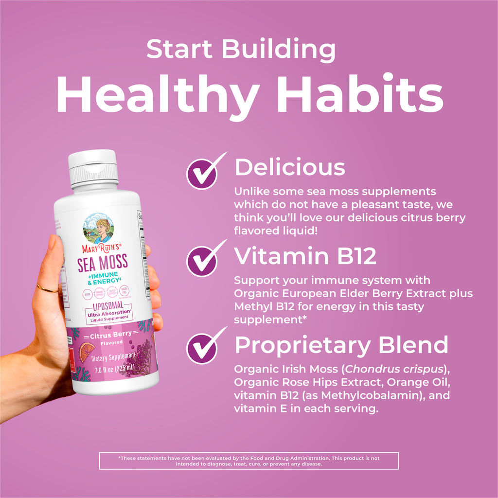 Sea Moss Immune Energy Liposomal 7oz Citrus Berry Healthy Habits