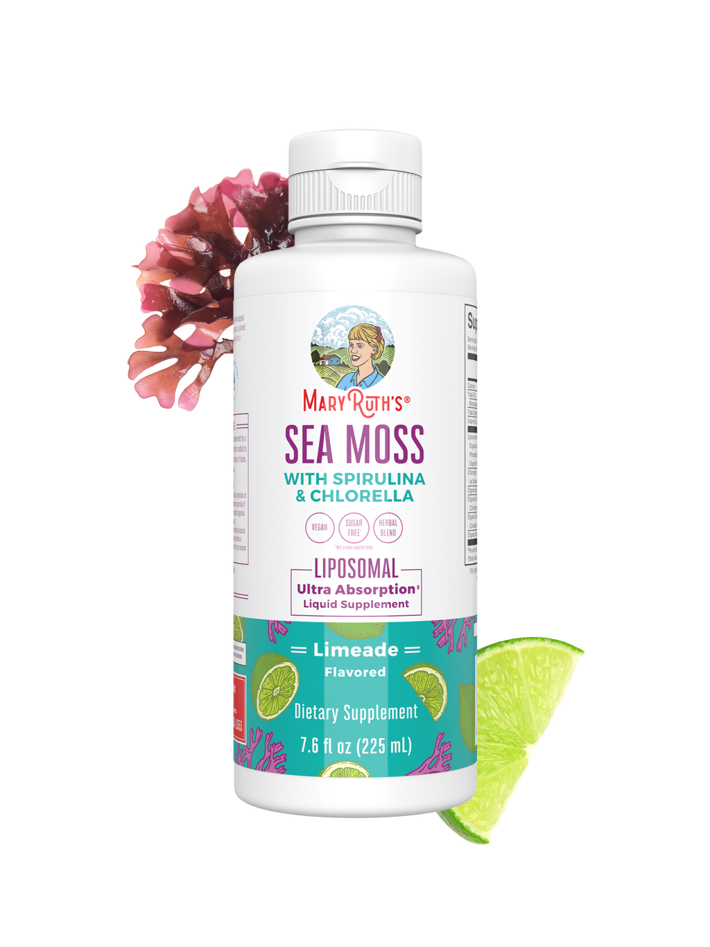 Sea Moss with Spirulina and Chlorella Liposomal 7oz Limeade