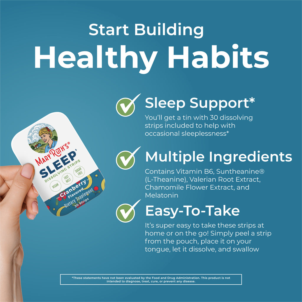 Sleep Dissolving Strips Cranberry Healthy Habits