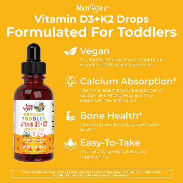 MaryRuth Liquid Vitamin D3 & K2 Drops For Toddlers Unflavored Advertisement
