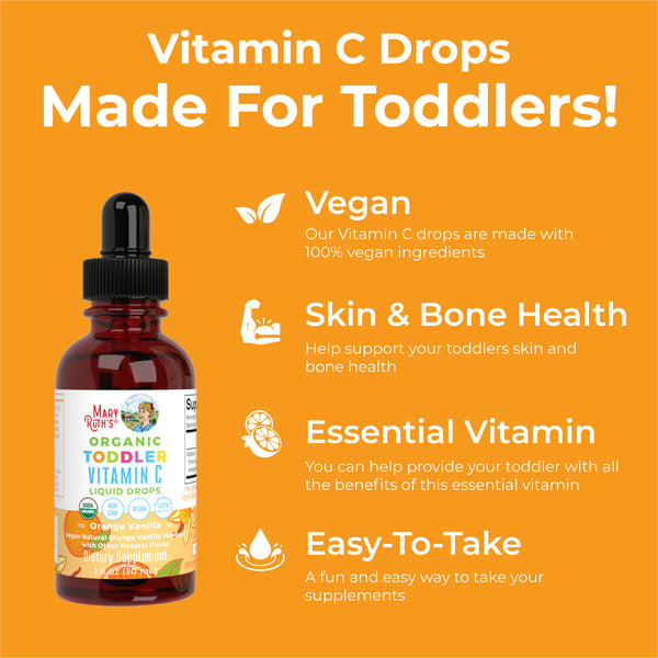Vitamin C Drops for Toddlers (1, 2 & 3 Years) – MaryRuth Organics