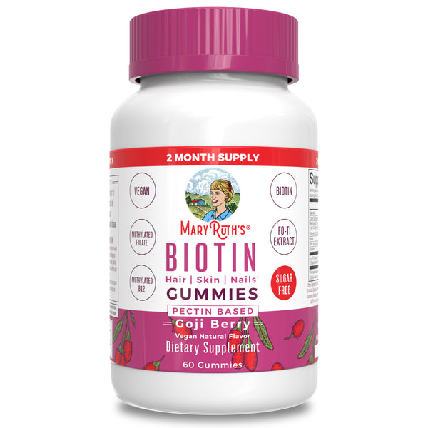 MaryRuth Biotin Gummies For Hair, Skin & Nails Goji Berry Flavor Product Image