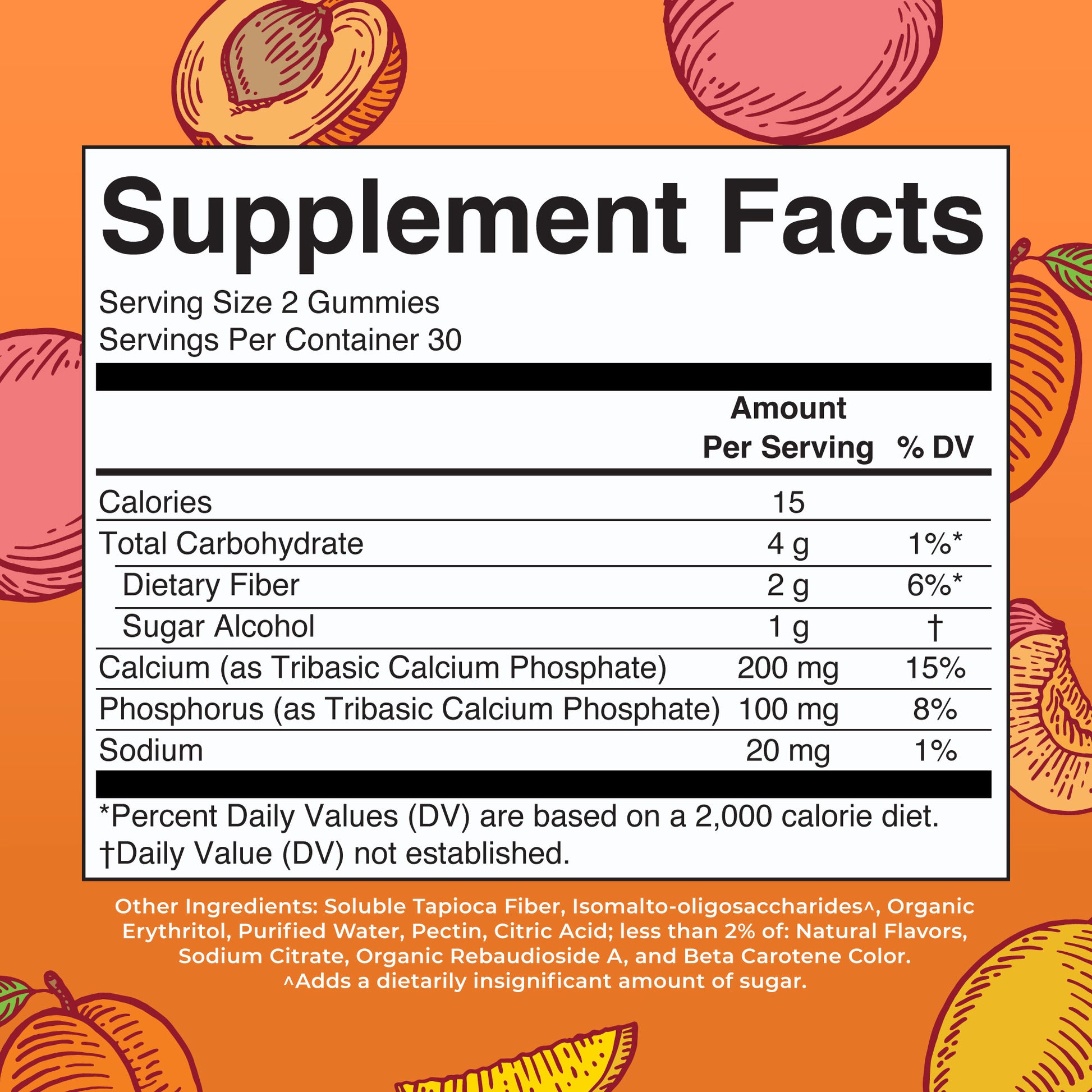 Calcium Gummies Supplement Facts