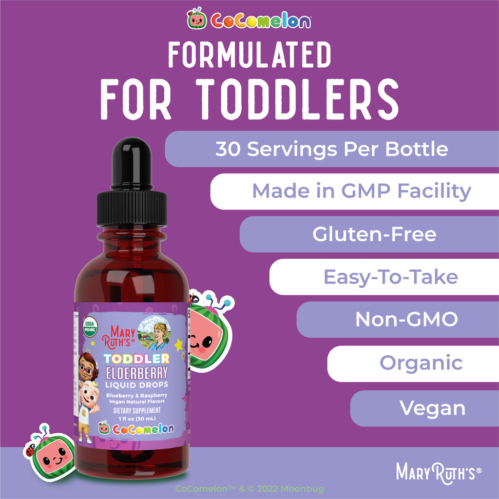 CoComelon Organic Toddler Elderberry Liquid Drops 10
