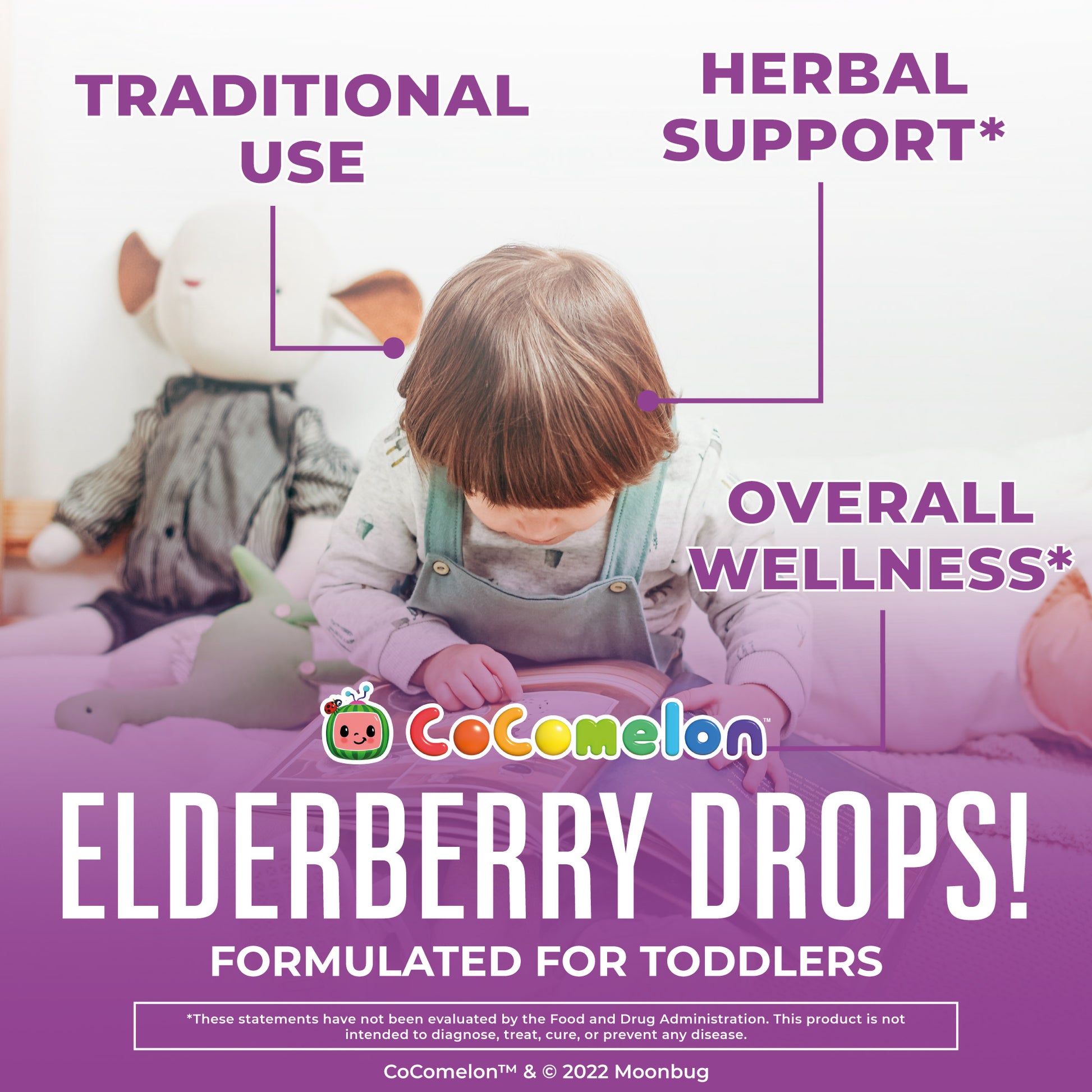 CoComelon Organic Toddler Elderberry Liquid Drops 6
