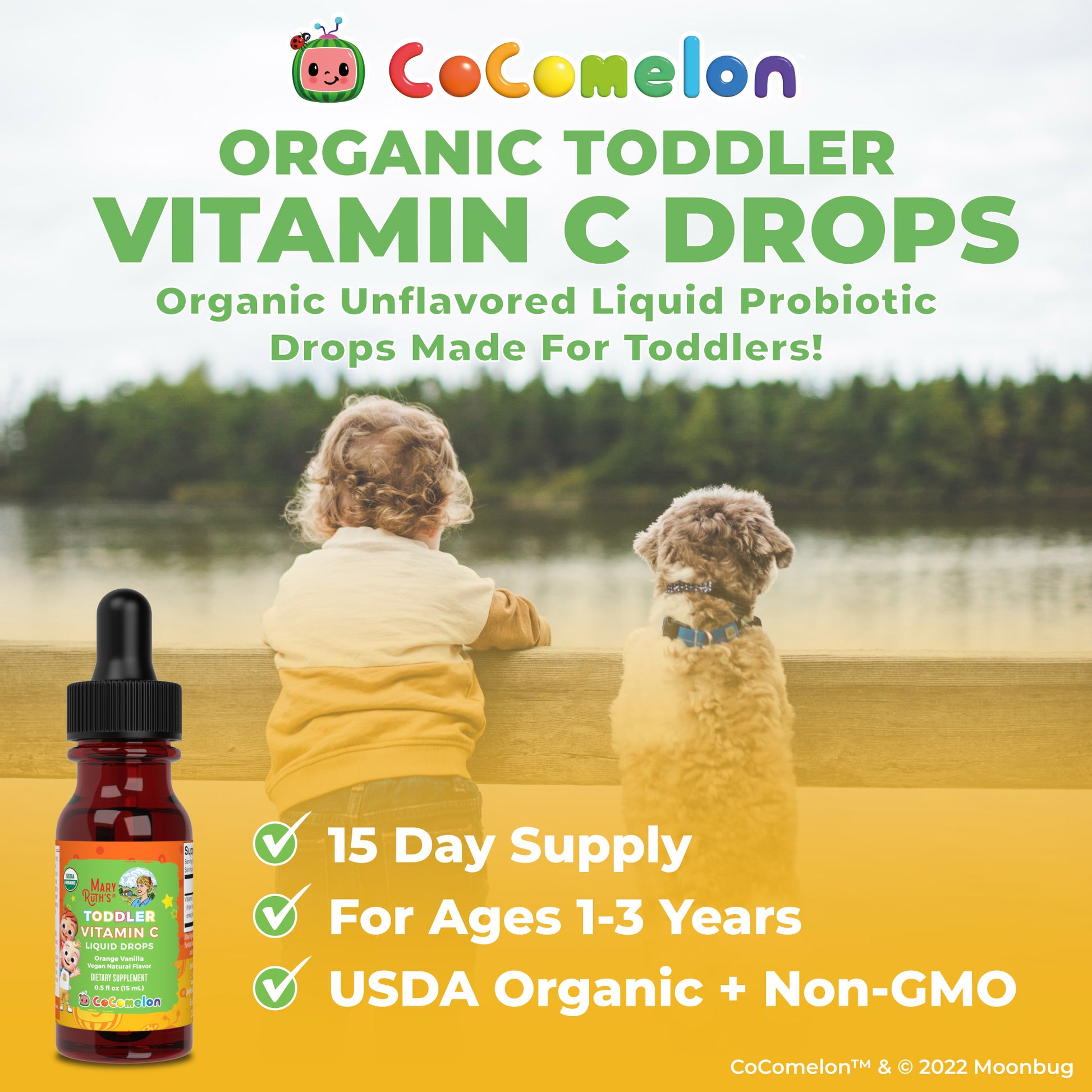 CoComelon Organic Toddler Vitamin C Liquid Drops 10