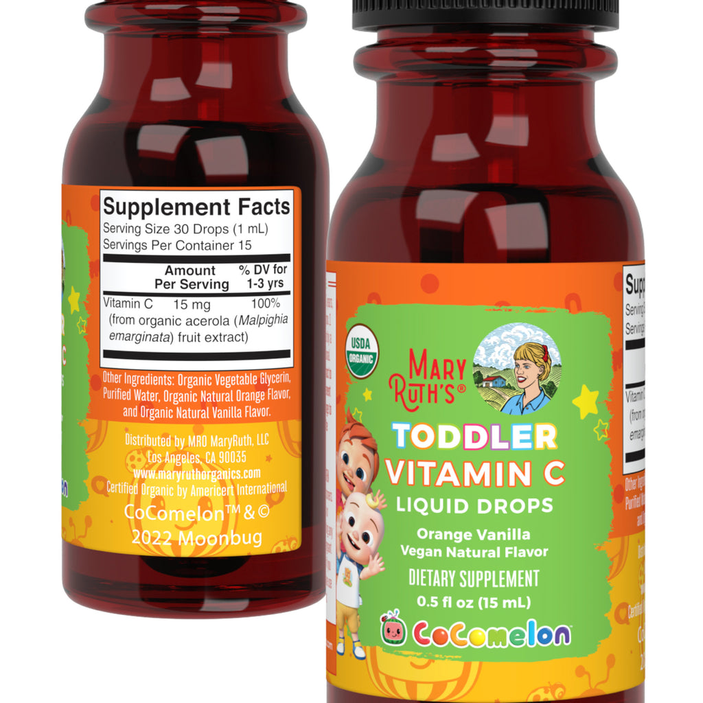 CoComelon Organic Toddler Vitamin C Liquid Drops 12