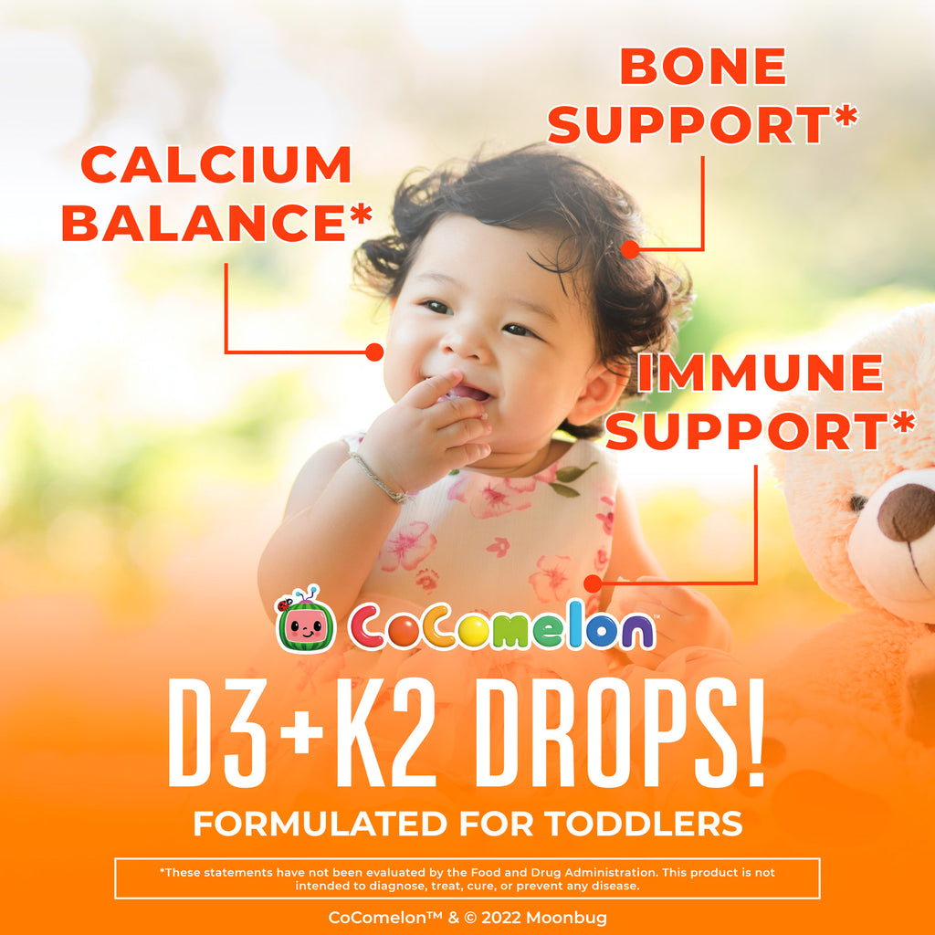 CoComelon Organic Toddler Vitamin D3+K2 Liquid Drops 6