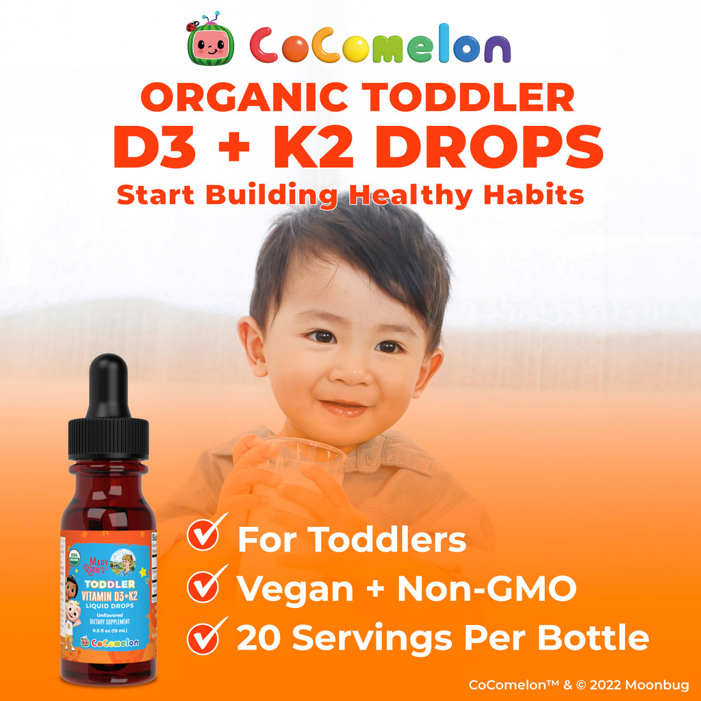 CoComelon Organic Toddler Vitamin D3+K2 Liquid Drops 9