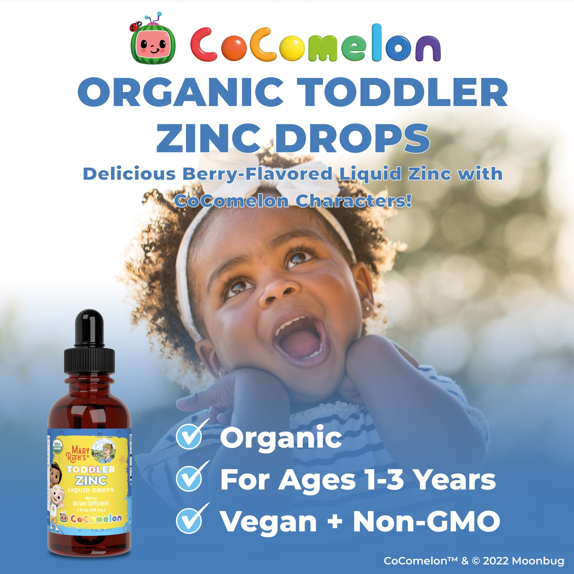 CoComelon Organic Toddler Zinc Liquid Drops 8