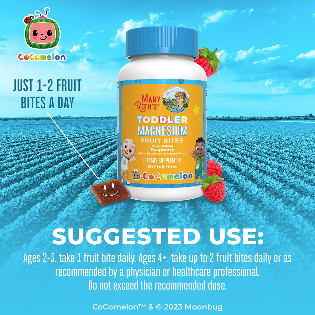 CoComelon Toddler Magnesium Fruit Bites Suggested Use