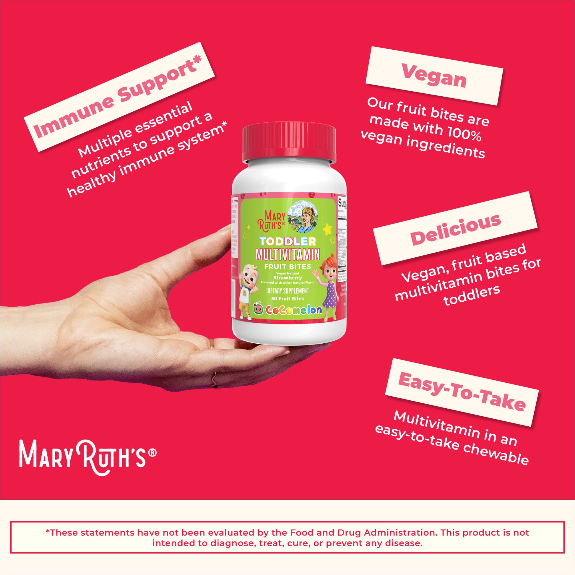 CoComelon Toddler Multivitamin Fruit Bites 30 Count 10
