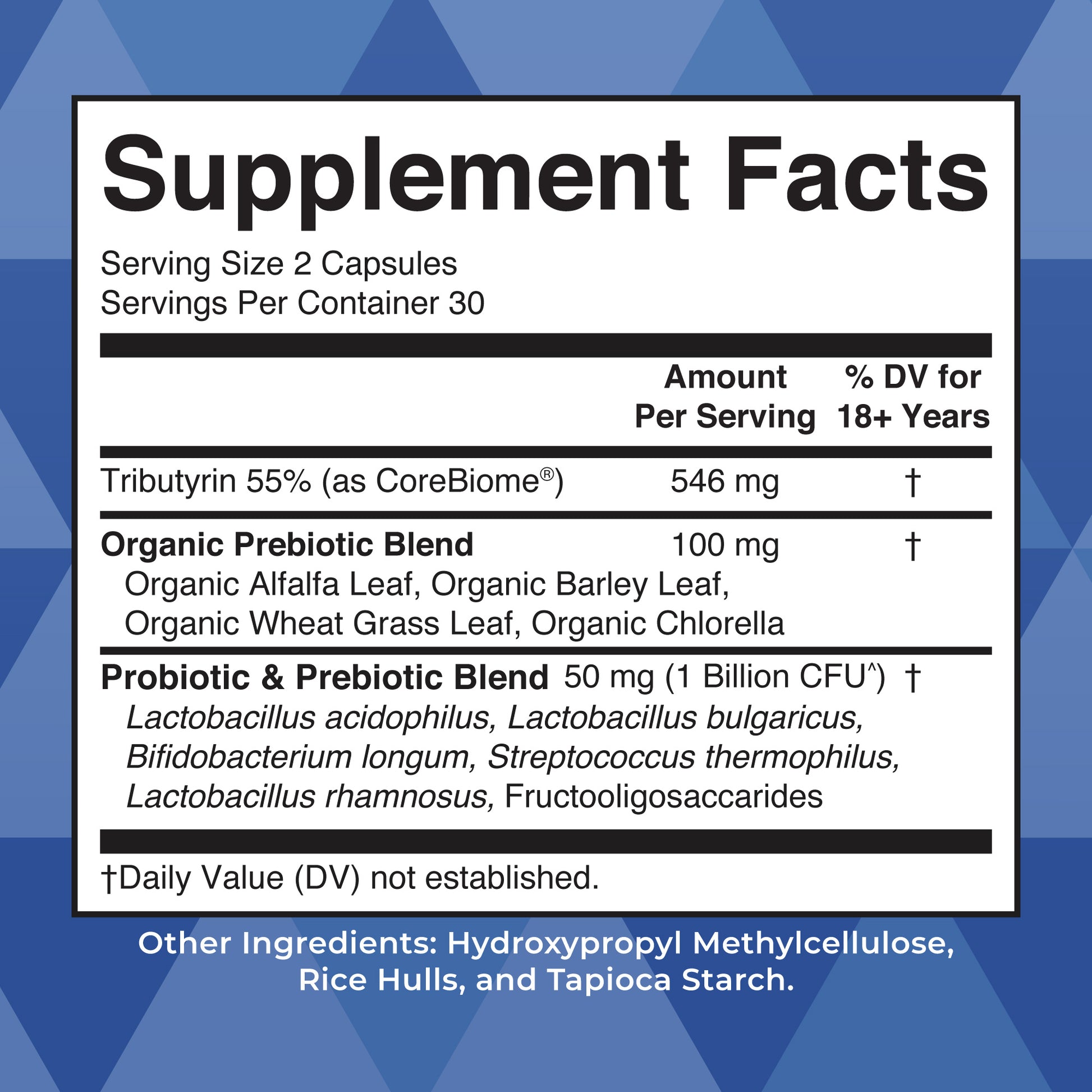 Complete Gut Health+ Supplement Facts