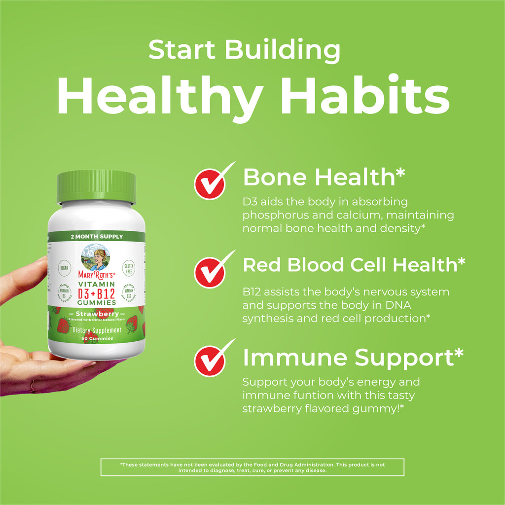 D3 + B12 Gummies (Strawberry) Healthy Habits