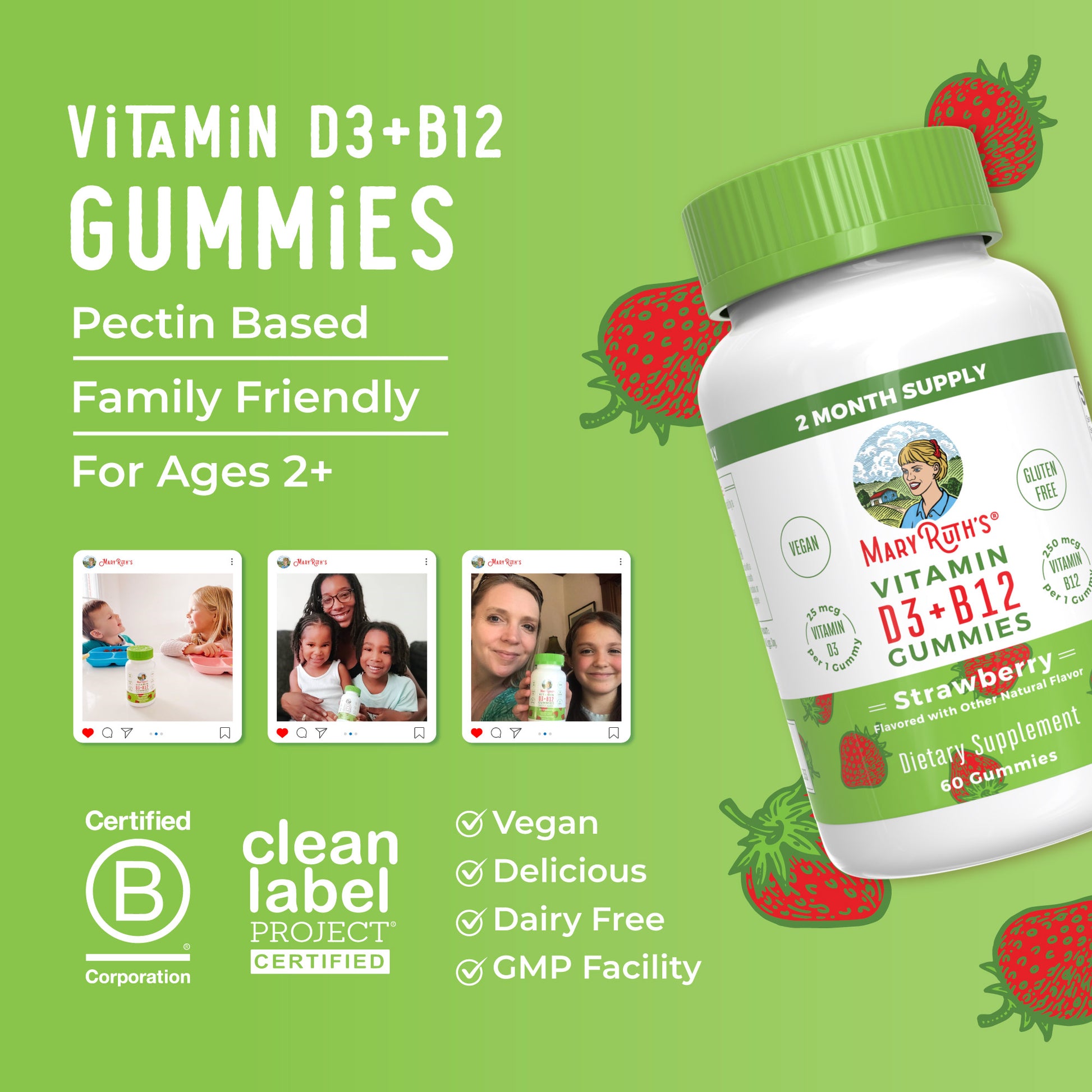 D3 + B12 Gummies (Strawberry) 9