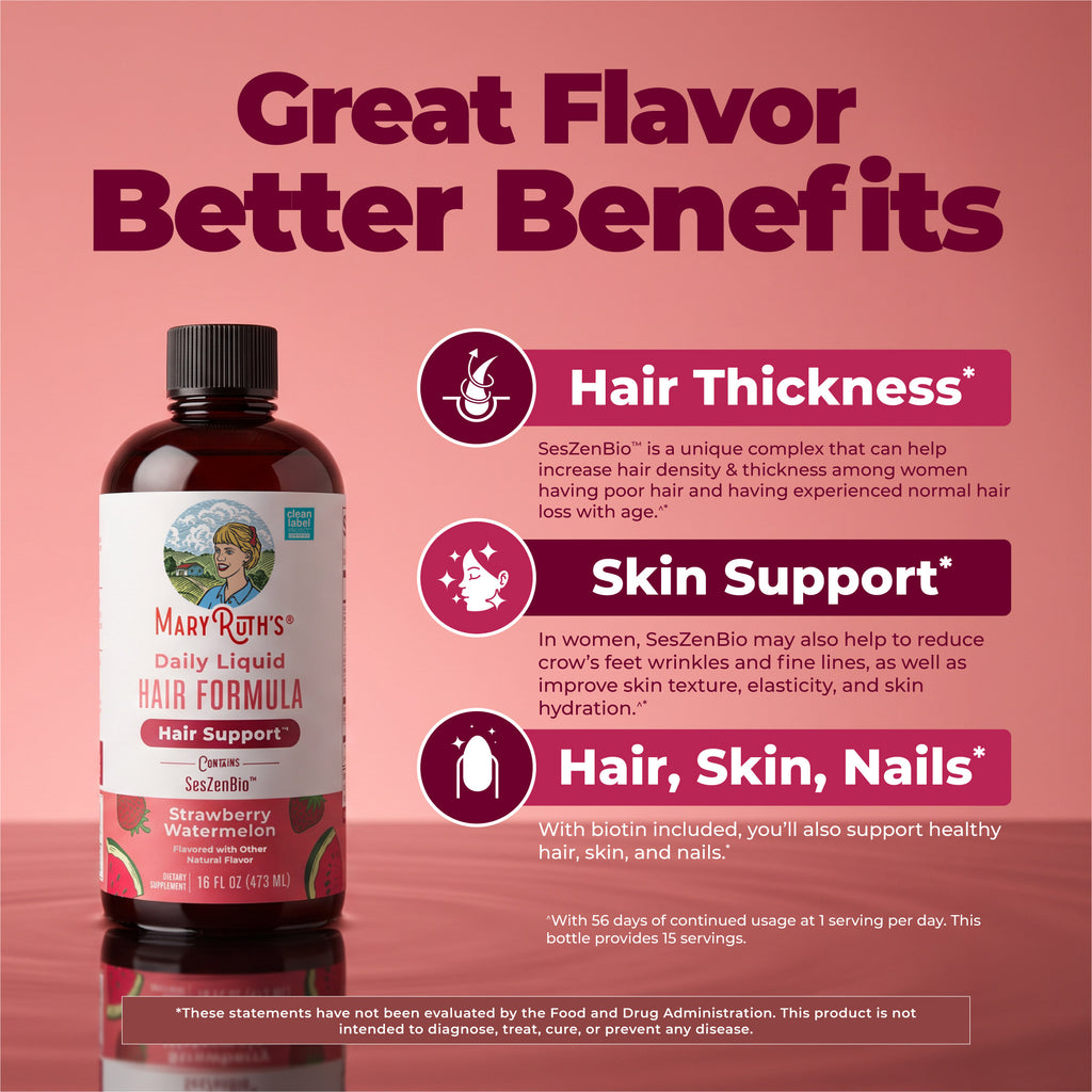 Daily Liquid Hair Formula Strawberry Watermelon 16oz Great Flavor Better Benefits