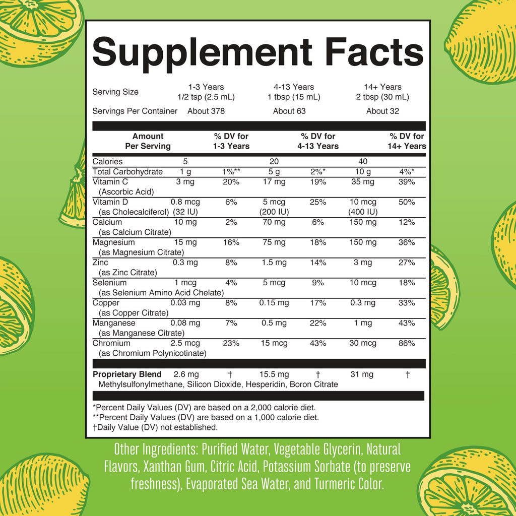 Extra Strength Nighttime Multimineral Supplement Facts