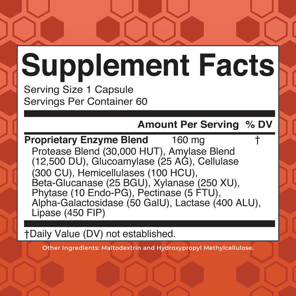 Gluten Digestive Enzymes Supplement Facts