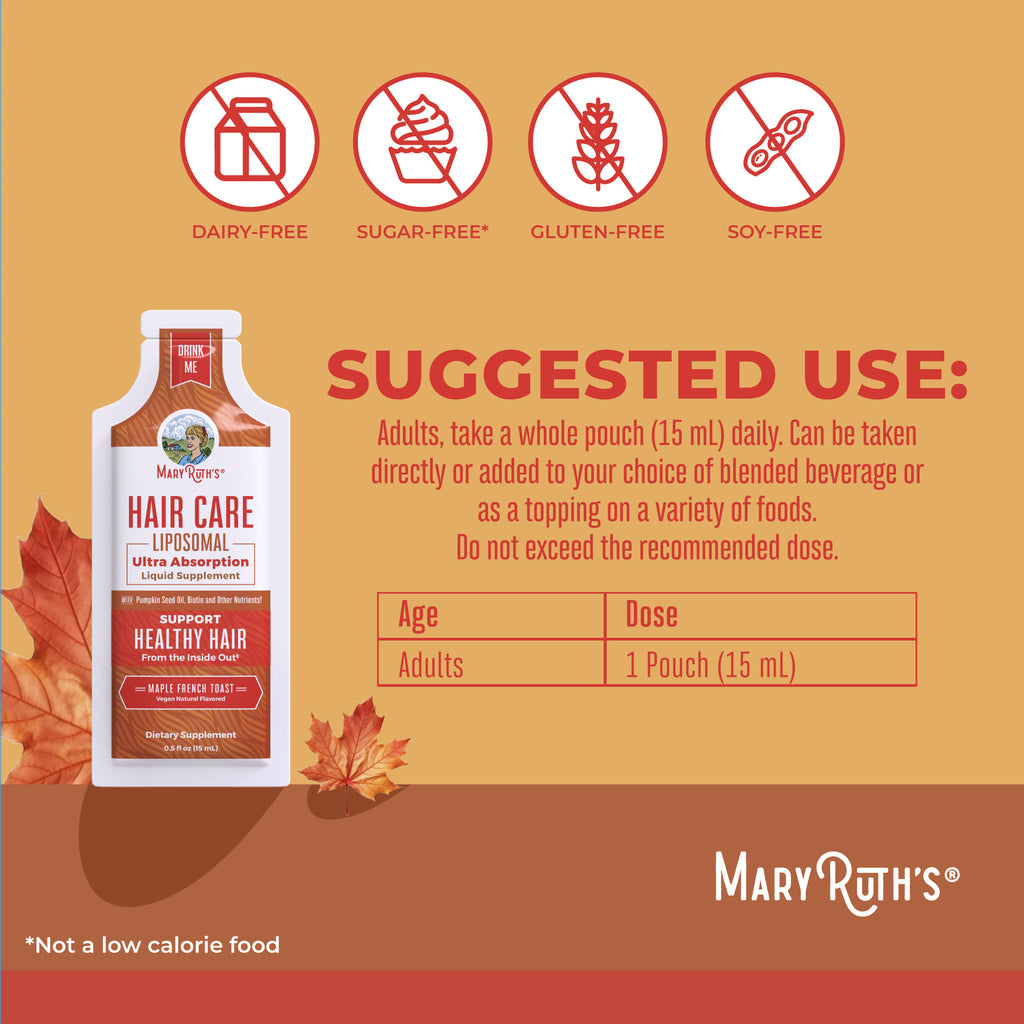 Hair Care Liposomal Pouches Suggested Use