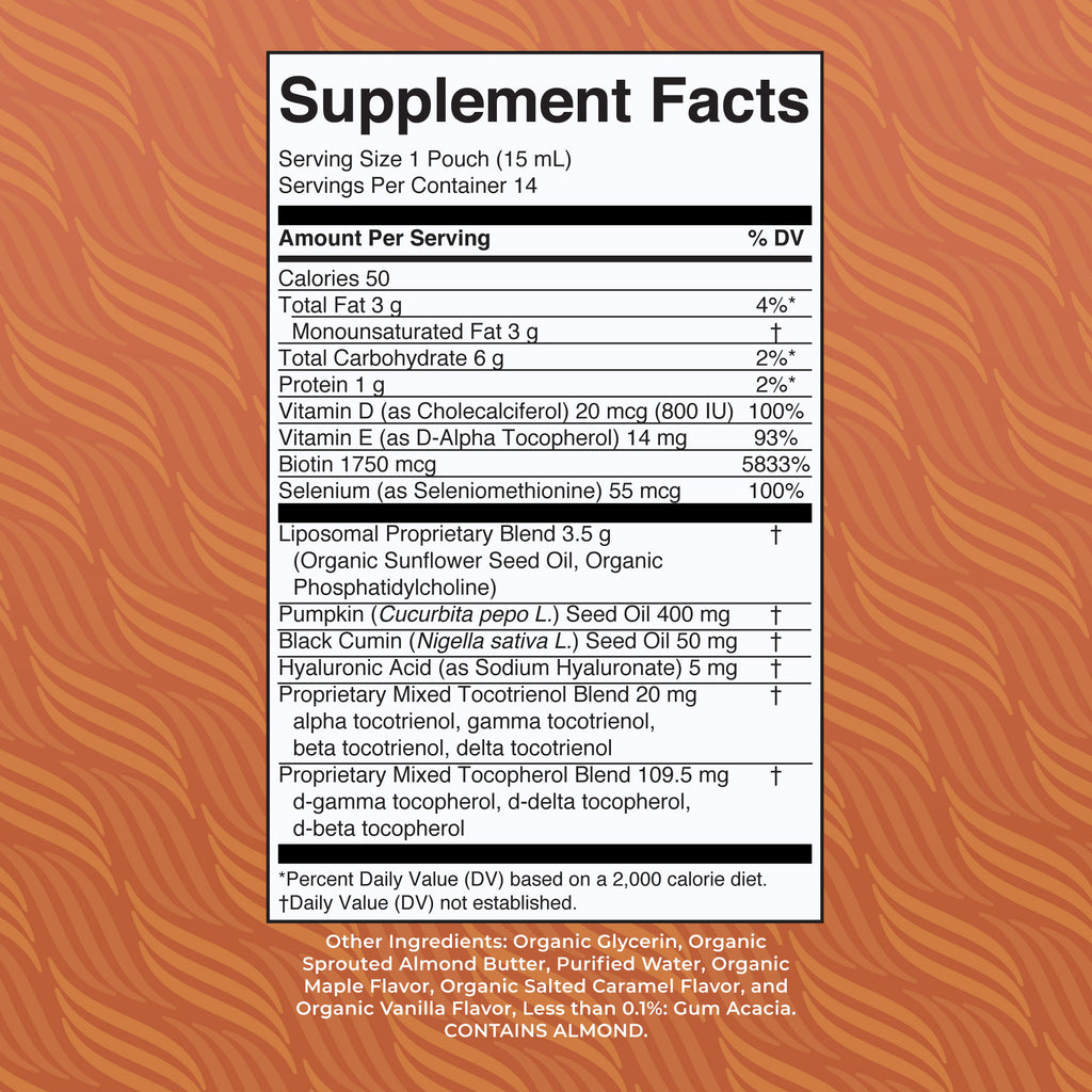 Hair Care Liposomal Pouches Supplement Facts