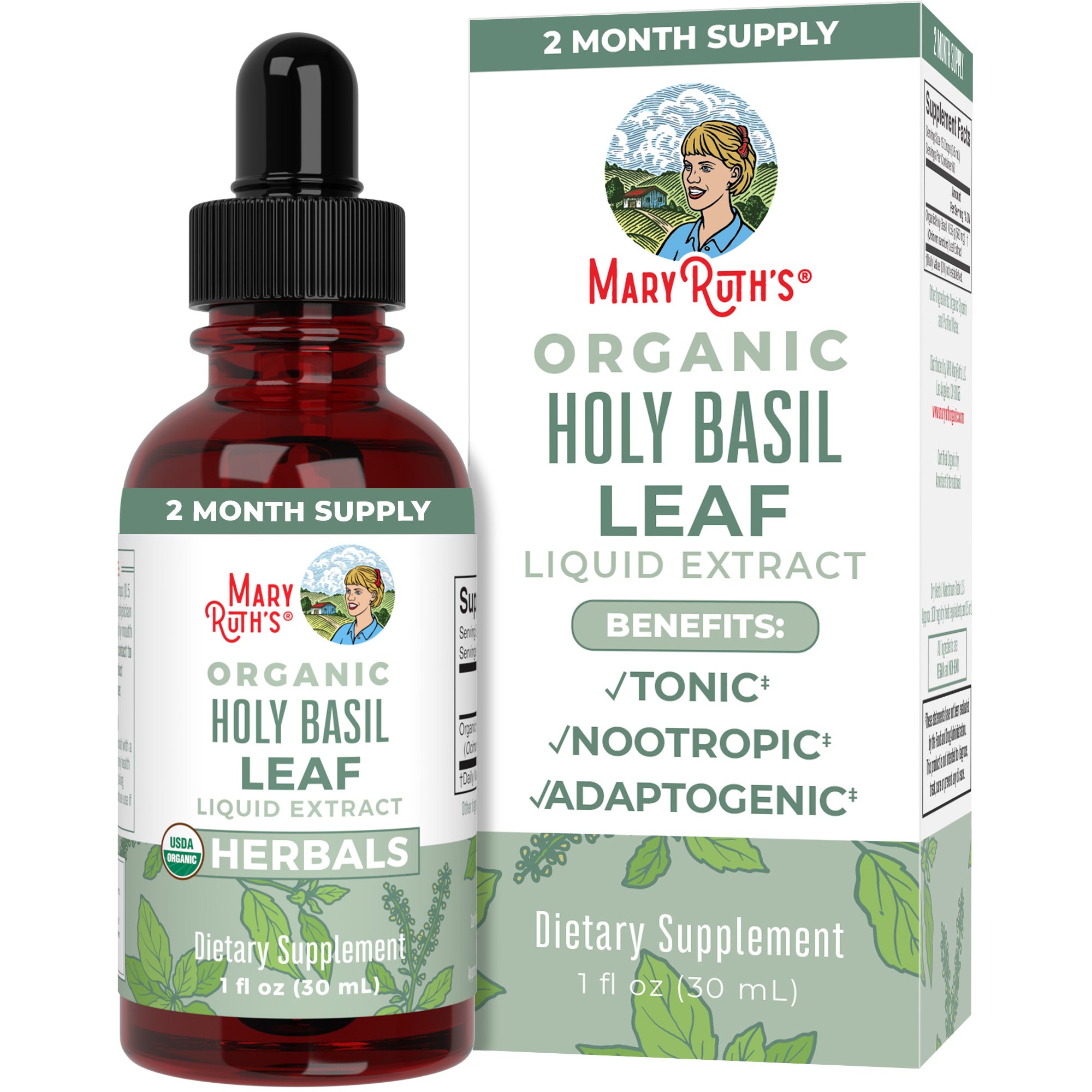 Organic Holy Basil Leaf Liquid Drops