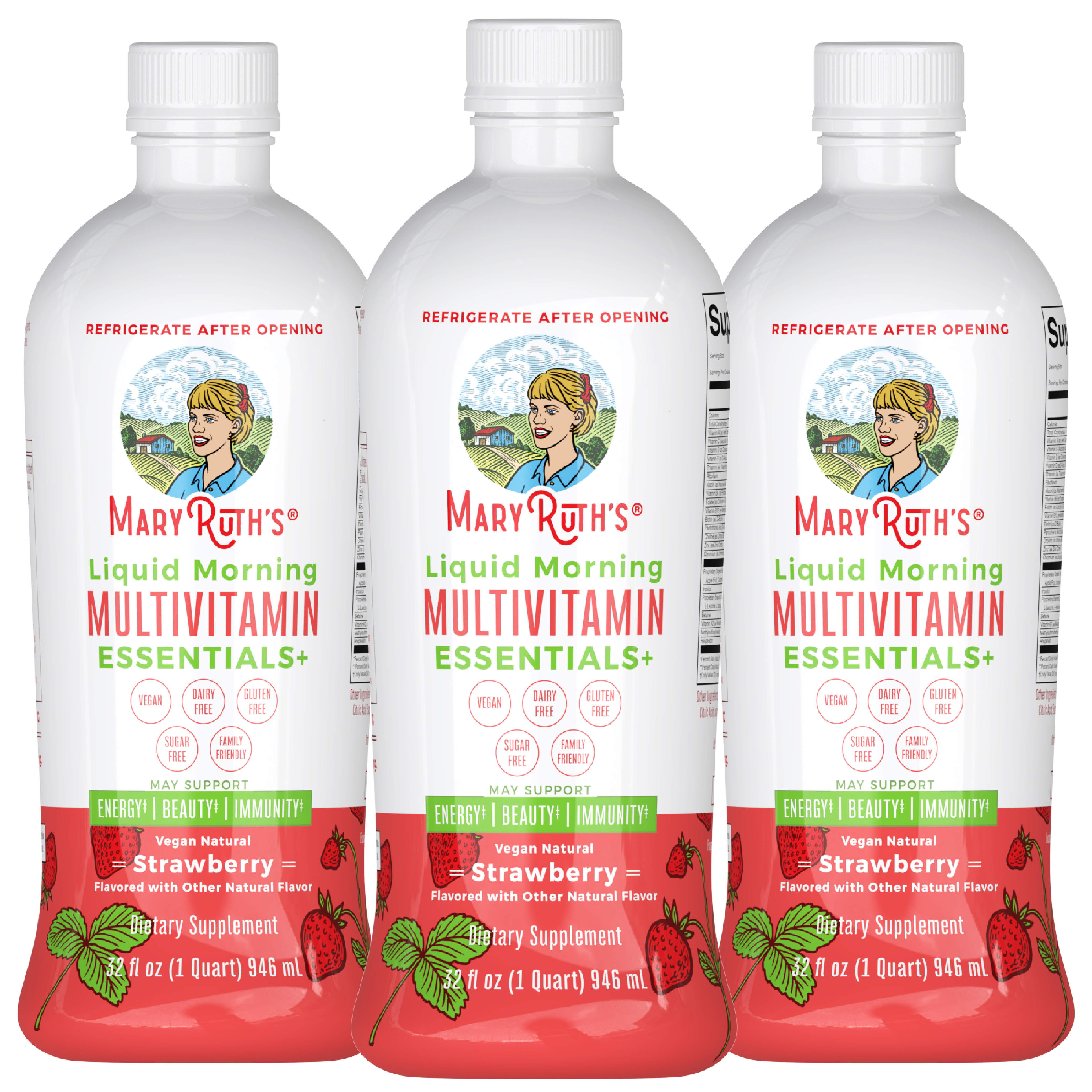 Liquid Morning Multivitamin Essentials+ (Strawberry) (3-Pack)