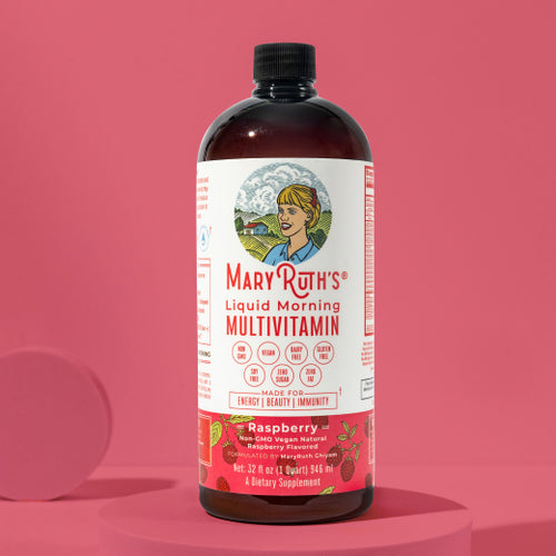 MaryRuth Liquid Morning Multivitamin Raspberry flavor Product Image Bottle
