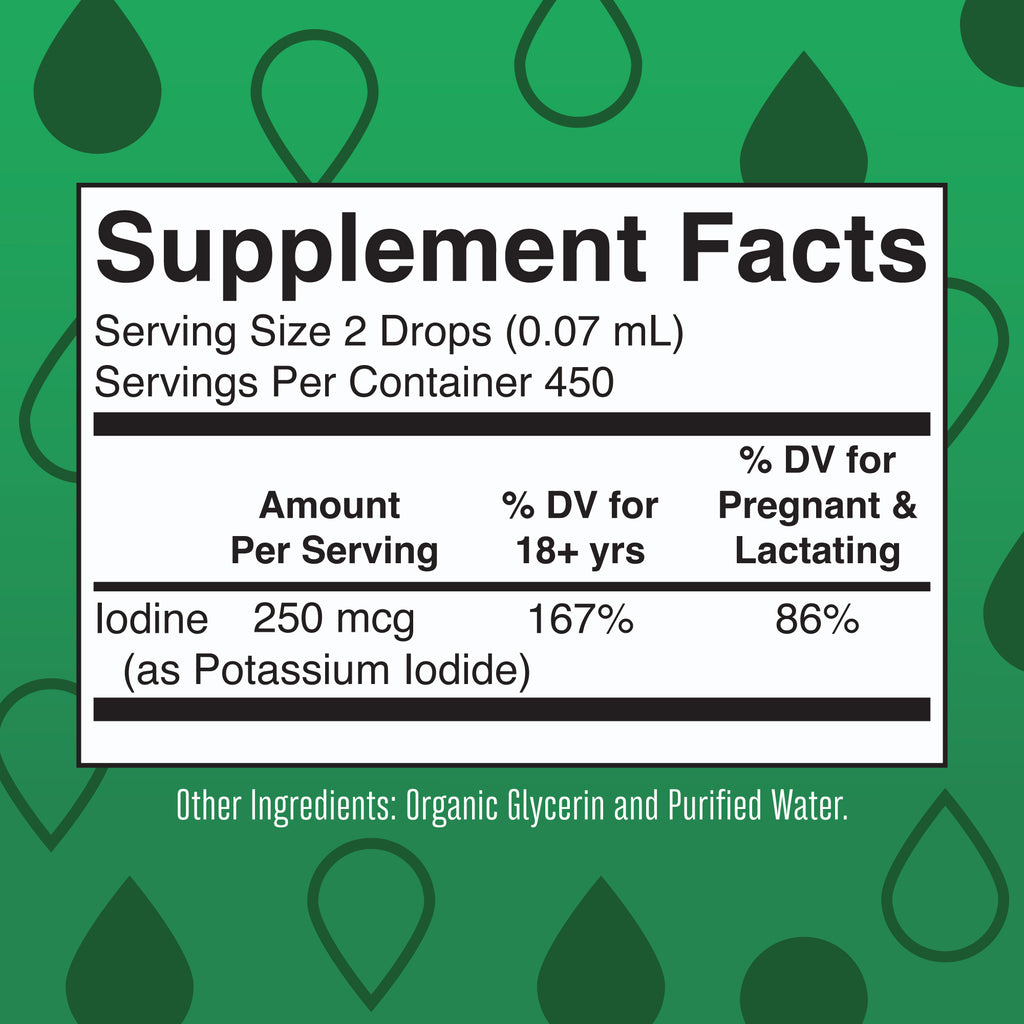Iodine Liquid Drops Supplement Facts