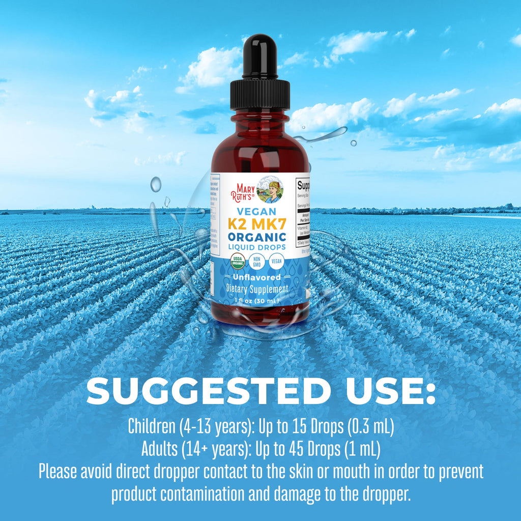 K2 (MK7) Organic Drops Suggested Use