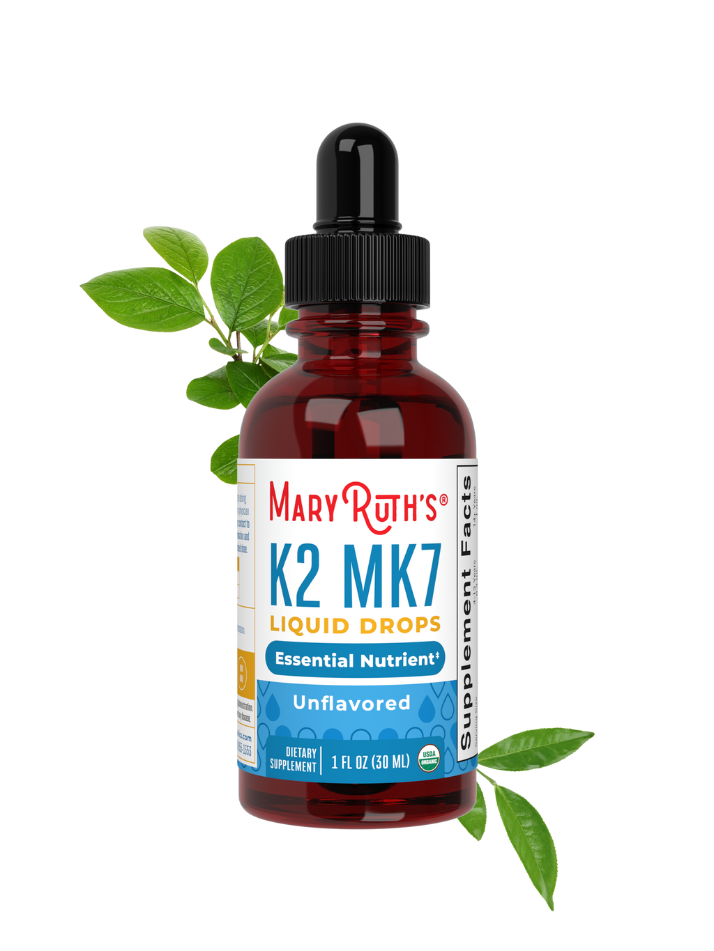 K2 MK7 Organic Drops Unflavored 1oz
