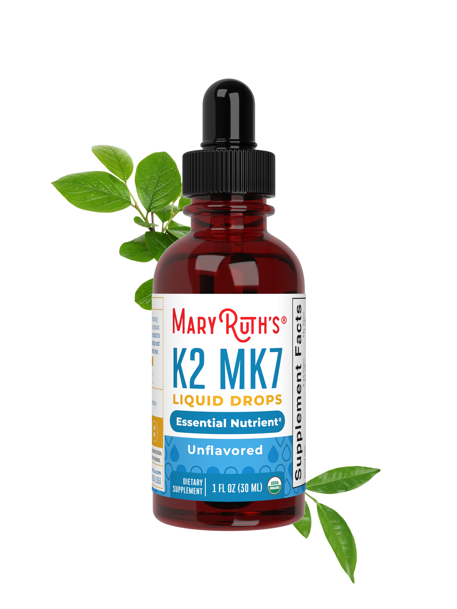K2 MK7 Organic Drops Unflavored 1oz