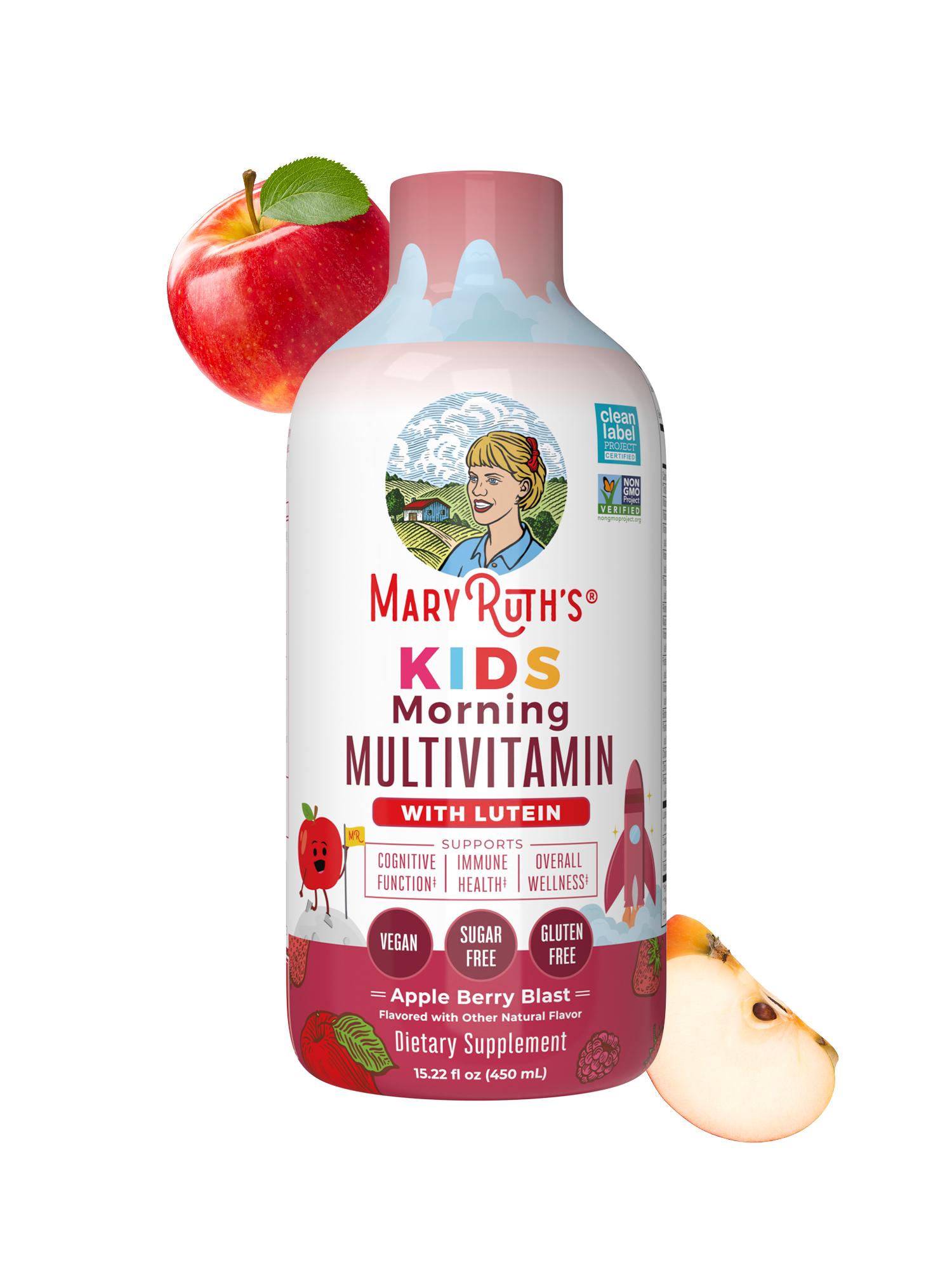 Kids Liquid Morning Multivitamin 15oz Apple Berry