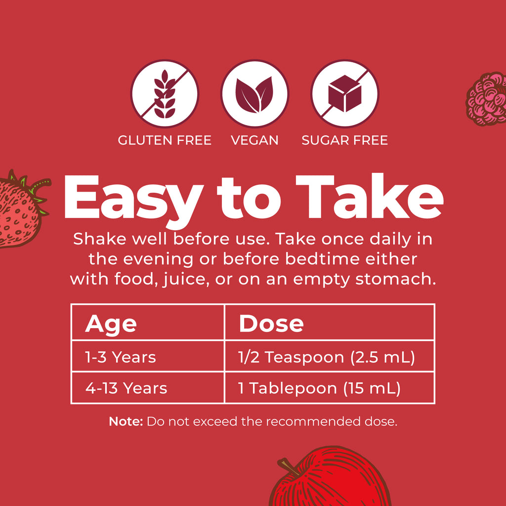 Kids Liquid Morning Multivitamin Apple Berry 15oz Easy To Take