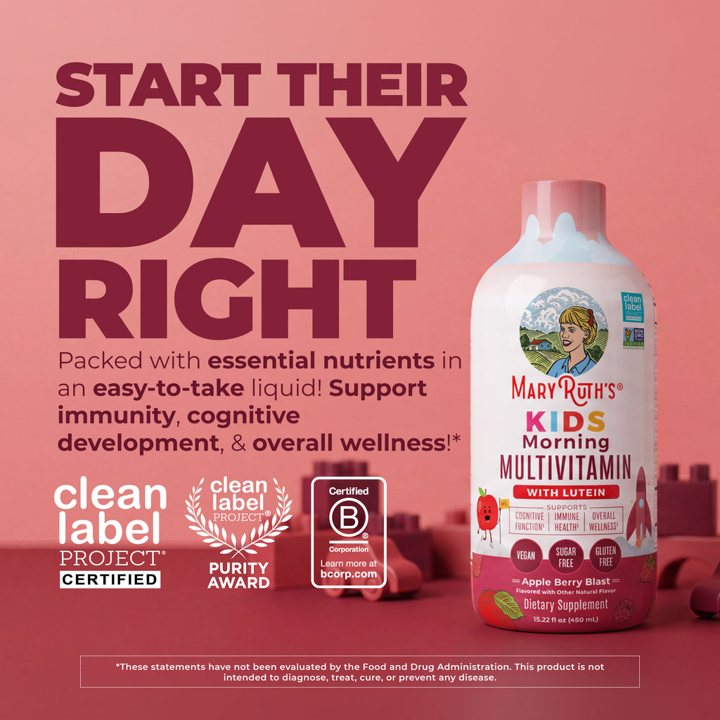 Kids Liquid Morning Multivitamin Apple Berry 15oz Upgrade Your Routine
