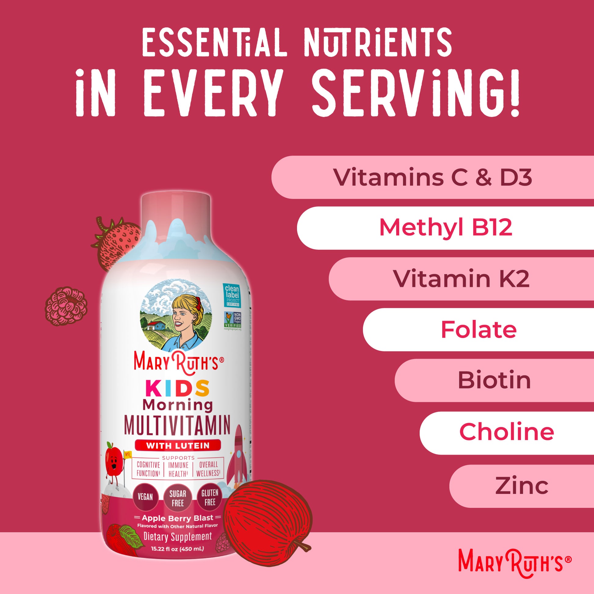 Kids Liquid Morning Multivitamin Ingredients
