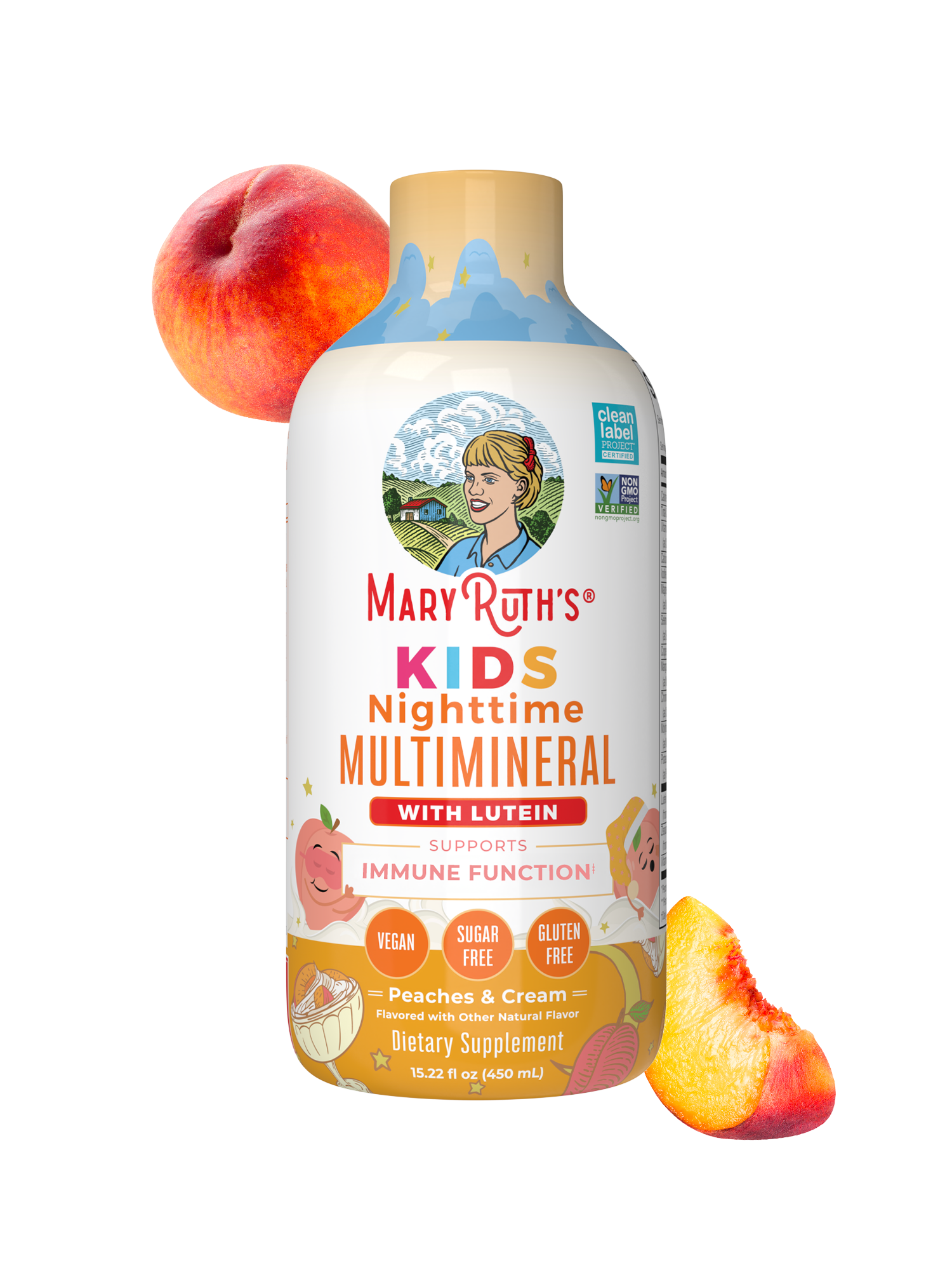 Kids Liquid Nighttime Multimineral 15oz Peaches N' Cream