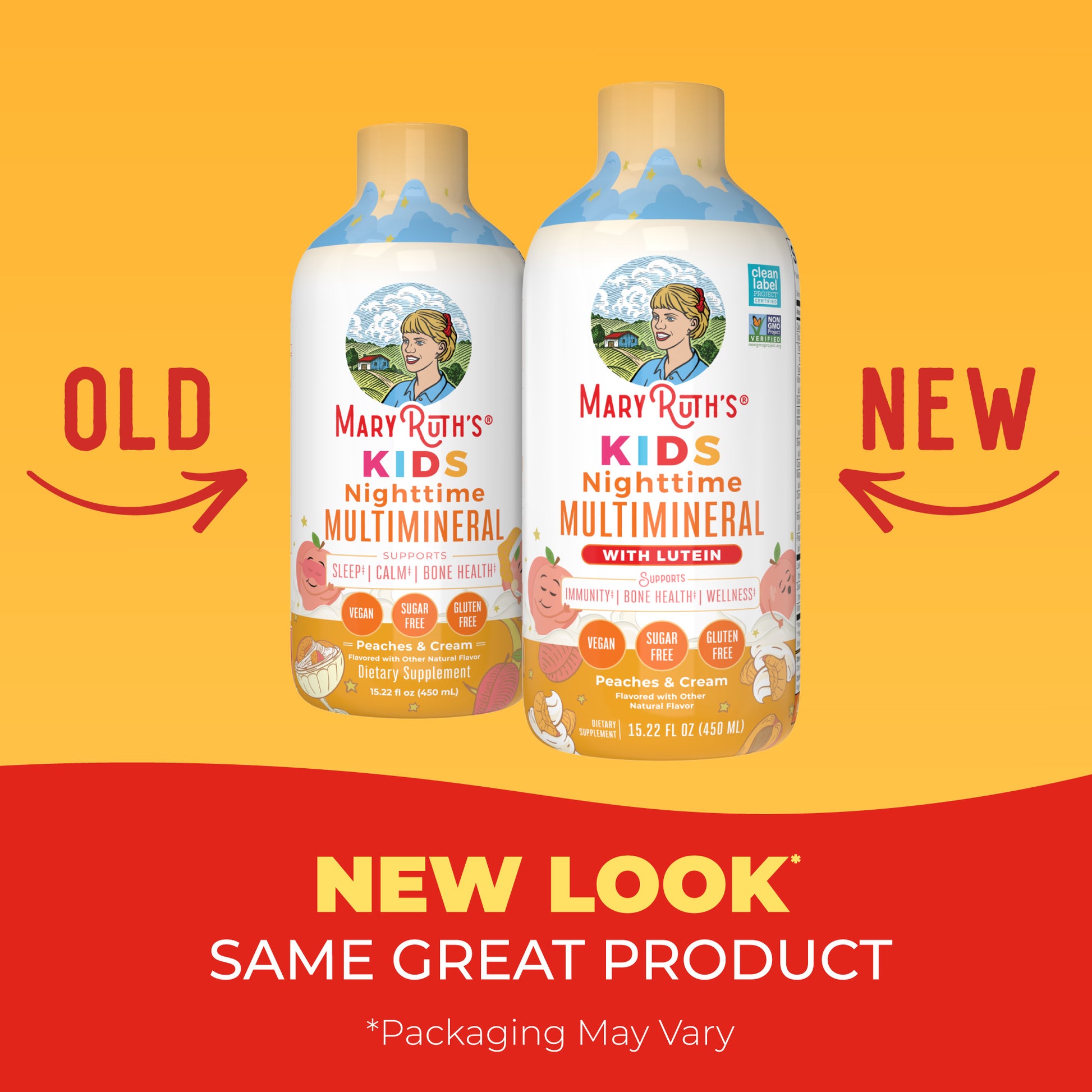 Kids Liquid Nighttime Multimineral 15oz Peaches N Cream New Look
