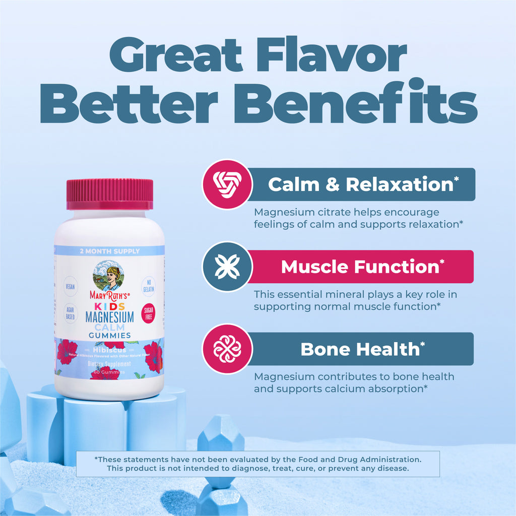 Kids Magnesium Calm Gummies Hibiscus 60ct Great Flavor Better Benefits