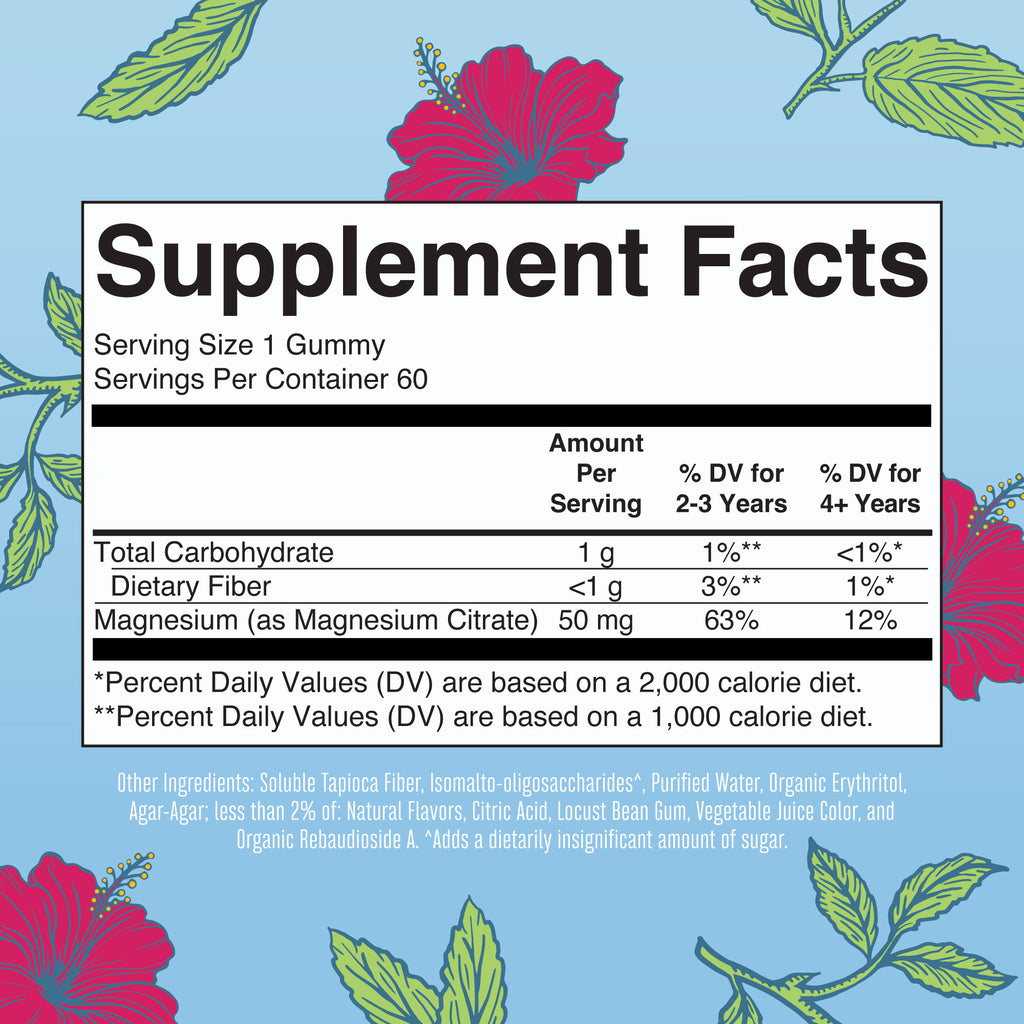 Kids Magnesium Calm Gummies Supplement Facts