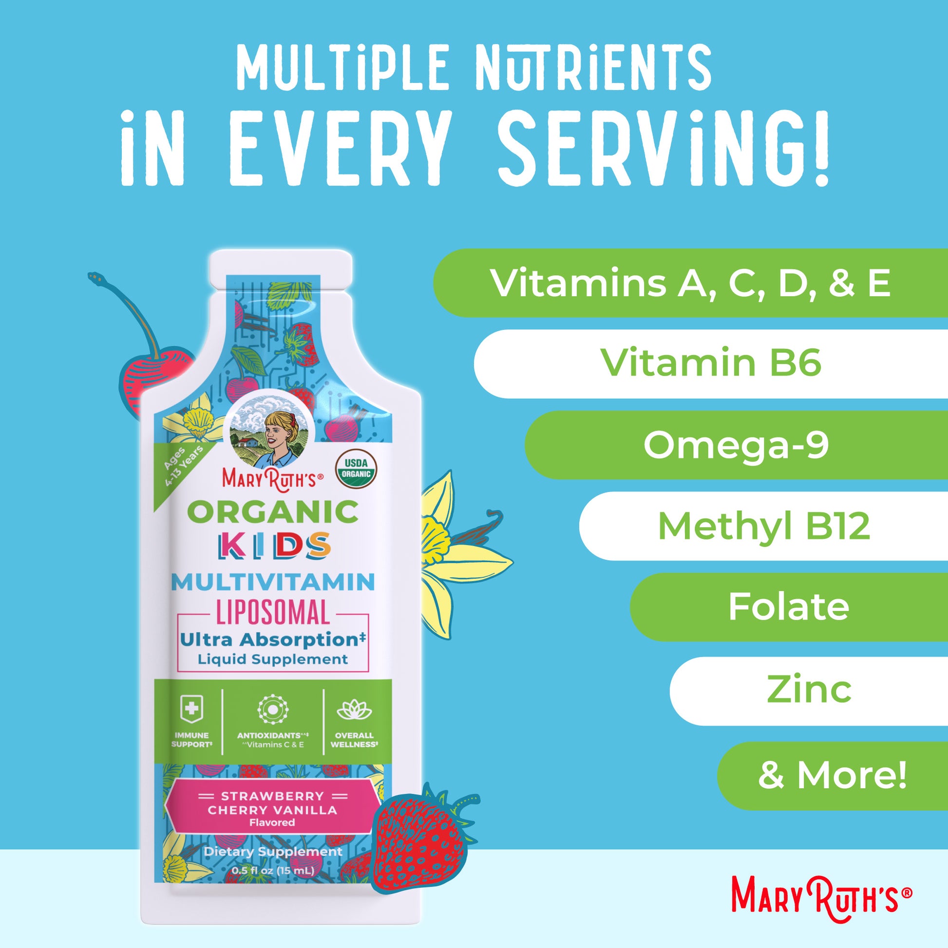 Kids Multivitamin Liposomal Pouches Ingredients